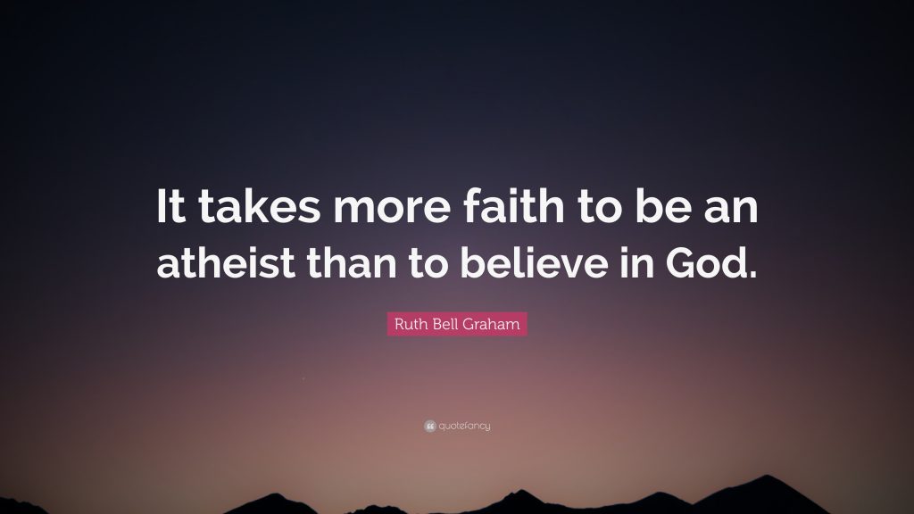 The faith of an&nbsp;atheist.